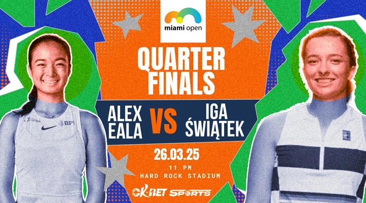 image of two female matchup of Alex Eala vs Iga Świątek